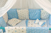 Комплект постельного белья в кроватку "Добрый сон" Облачко бело-голубая звезда