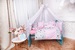 Комплект постельного белья в кроватку "Добрый сон" Облачко розово-серые котики